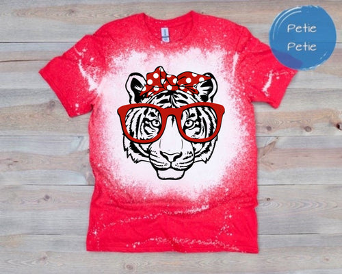 *CUSTOM* Adult Nerdy Tiger Bleach Tee