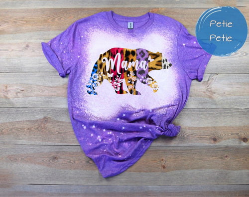 *CUSTOM* Adult Mama Bear Bleach Tee