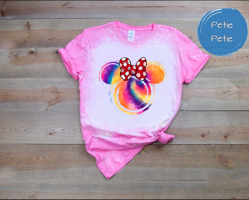 *CUSTOM* Adult Swirly Mouse Bleach Tee