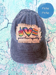 Peace, Love, Equality Patch Hat