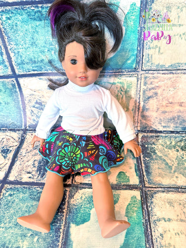 Rainbow Vines Doll Skirt