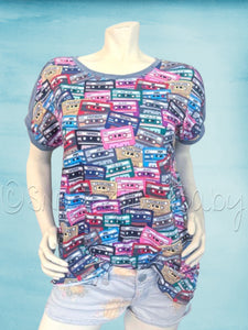 Ladies' Large Taylor Swift Cassettes Top