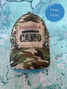 Pink & Camo Patch Hat