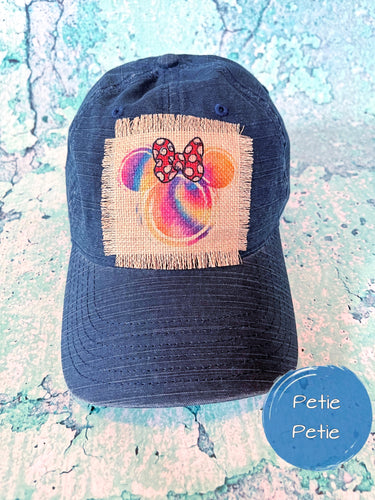 Neon Swirl Mouse Patch Hat