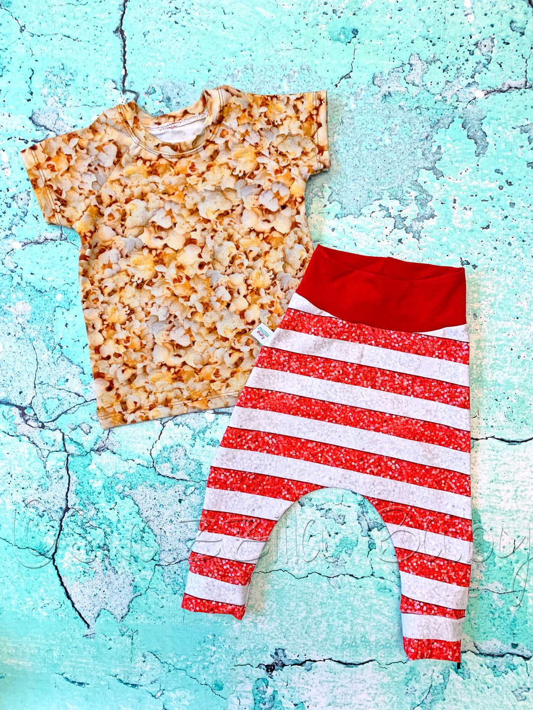 9-12m Bucket of Popcorn Outfit