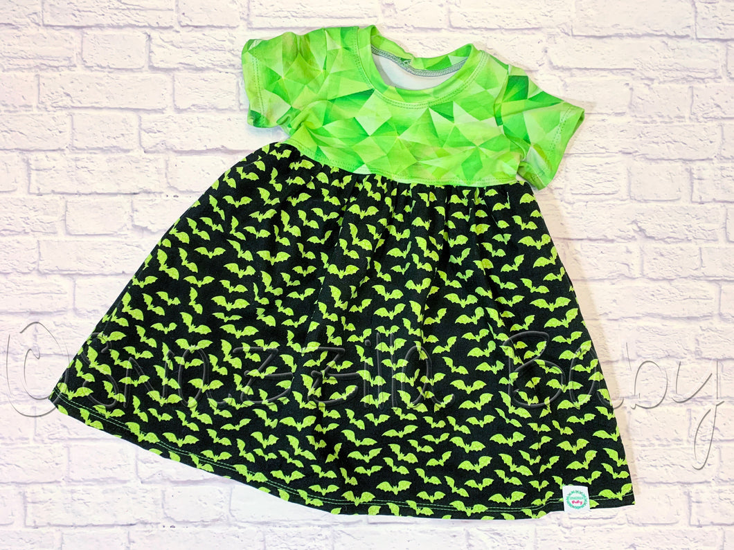 9-12m Bats Babydoll Dress